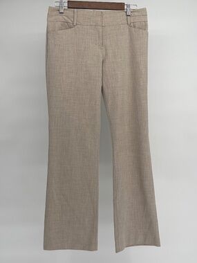 The Limited Cassidy Fit Bootcut Dress Pants Tan Khaki Textured Trousers Size 6